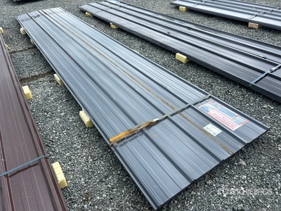 Quantity of (30) 3 ft x 16 ft Grey Metal Roof Panel معدات بناء متنوعة (Unused)