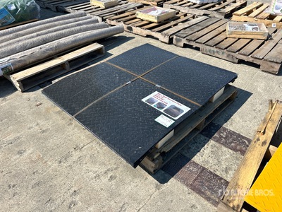 Quantity of (20) Black Steel Diamond Plate معدات بناء متنوعة