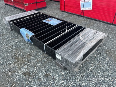 Quantity of (10) 7 ft 11 in x 3 ft 3 in Galvanized Black Steel Fencing