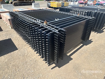 Quantity of (30) 9 ft 5 in x 6 ft 6 in Wrought Iron Fencing (Unused)