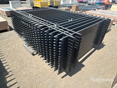 Quantity of (30) 9 ft 5 in x 6 ft 6 in Wrought Iron Fencing (Unused)