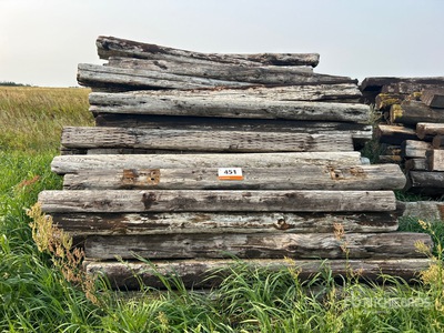 Quantity of (80) 8 ft x 8 in x 6 in Railroad Ties