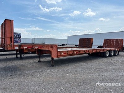 1988 Nelson 35 ton 40 ft Tri/A Drawbar Step Deck Trailer