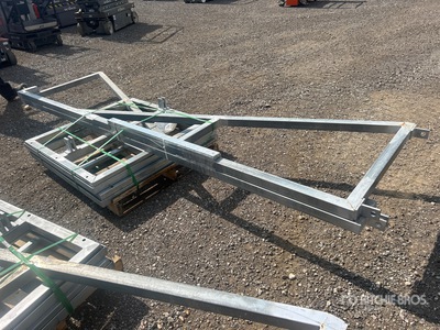 24 Ft Portable Construction Site Security Gate معدات بناء متنوعة (Unused)