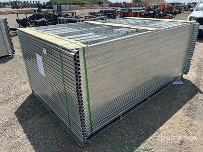 Quantity of (54) 10 ft x 6 ft Galvanized Temporary Clôture du site (Unused)