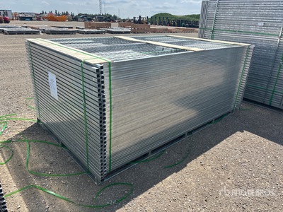 Quantity of (54) 10 ft x 6 ft Galvanized Temporary Clôture du site (Unused)