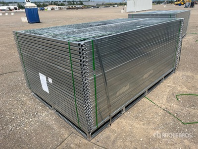 Quantity of (54) 10 ft x 6 ft Galvanized Temporary Clôture du site (Unused)
