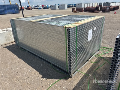 Quantity of (54) 10 ft x 6 ft Galvanized Temporary Clôture du site (Unused)