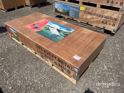 LS1220 12' x 20' Livestock Metal مخزن او كوخ