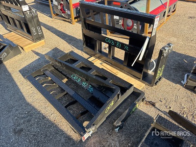 Quantity of (2) 2026 LYALS ALSF48 48 in Skid Steer Forks (Unused)