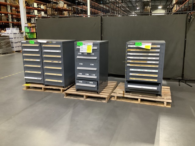 (4) Stanley Vidmar Storage Cabinets (4) Stanley Vidmar Storage Cabinets