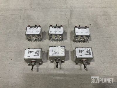 (6) Airpax M39019/05-206 Circuit Breakers