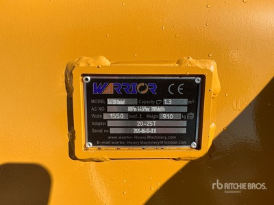2026 Warrior WBMCC20-1500 59 in Cleanup Excavator Bucket - Fits Cat 320 / 20 - 25 ton (Unused)