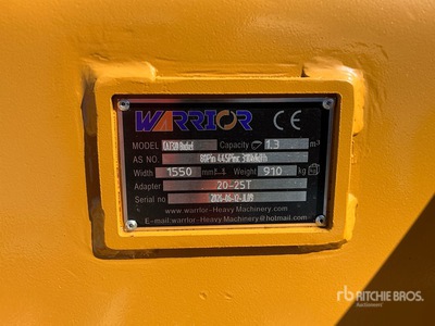2026 Warrior WBMCC20-1500 59 in Cleanup Excavator Bucket - Fits Cat 320 / 20 - 25 ton (Unused)
