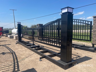 Bulldog Industries 24 ft x 6 ft 4 in Steel Bi-Parting Driveway Gate (Unused)