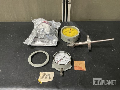 (4) Scale Meters, (2) Thermometers, (7) Pressure Gages & Assorted Items
