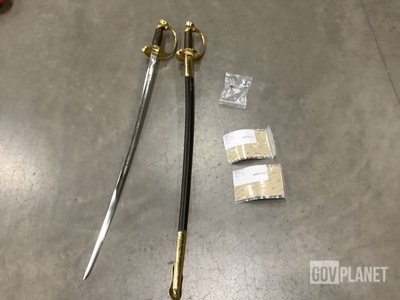 (8) Instruction Plates, (16) Swords & Scabbards & Assorted Items