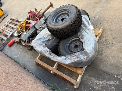Quantity of (4) 25x10-12NHS Tires w/ Rims Tires (Unused)