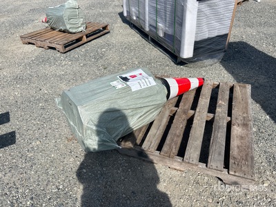 Quantity of (20) Safety Fluorescent Highway Cones (Unused)