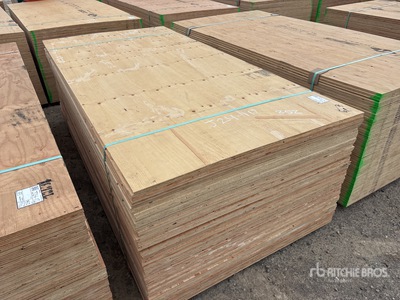 Quantity of (50) 4 ft x 8 ft 5/8 in 4x8 CSP/DFP Plywood (Unused)