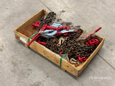 Quantity of Heavy-Duty Ratchet Load Binders and Chains Set ورش و مخازن متنوعة (Unused)
