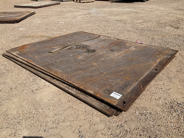 Quantity of (5) 8 ft x 10 ft (1 in Thick) Steel Plates