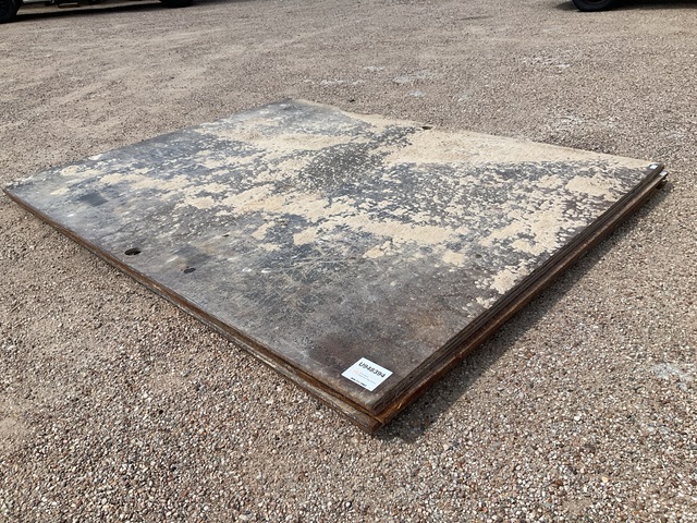 Quantity of (5) 8 ft x 10 ft Steel Plates