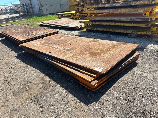 Quantity of (10) 5 ft x 10 ft (1 in Thick) Steel Plates