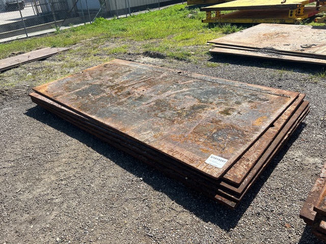 Quantity of (5) 5 ft x 10 ft (1 in Thick) Steel Plates