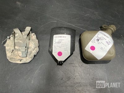 (212) Canteen Pouches, (34) Entrenching Hand Tools & Assorted Items
