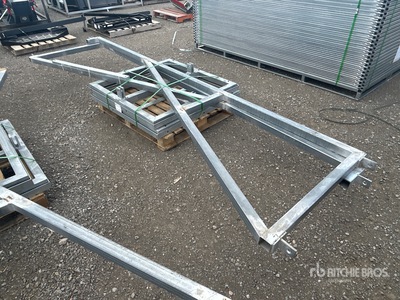 24 Ft Portable Construction Site Security Gate معدات بناء متنوعة (Unused)