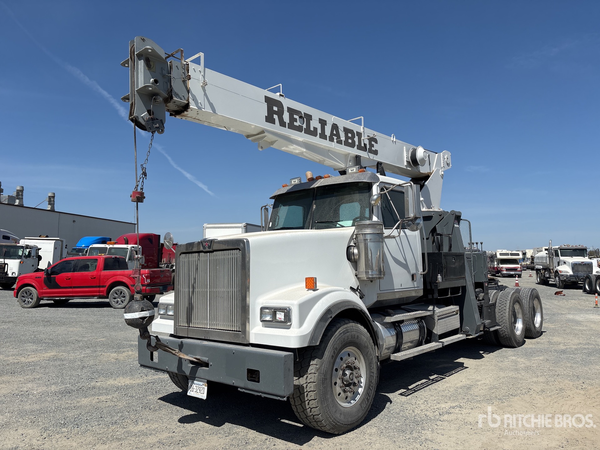 Terex TM-3851 Straight Boom on 2008 Western Star 4900FA 6x4 Boom Truck