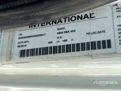 2016 International TranStar 8600 4x2 S/A Tracteur de mobilhome