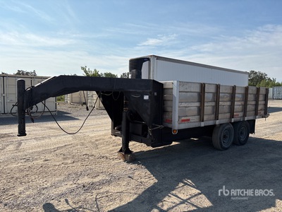 2008 HMD 14 ft T/A Gooseneck Dump Utility Trailer