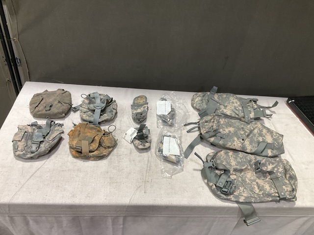 (75) Waist Packs, (134) Flash Bang Grenade Pouches & Assorted Items