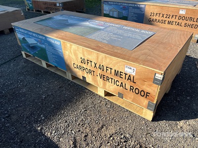 2026 AGR-MC2040 20 ft x 40 ft Steel カーポート (Unused)