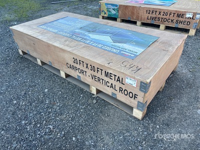 2026 AGR-MC2030 20 ft x 30 ft Steel カーポート (Unused)