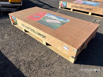 2026 CP1220 12 ft x 20 ft Steel カーポート (Unused)