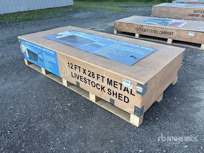 2026 AGR-LS1228 28 ft x 12 ft Metal Corral (Unused)