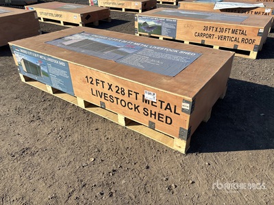 2026 AGR-LS1228 28 ft x 12 ft Metal Corral (Unused)