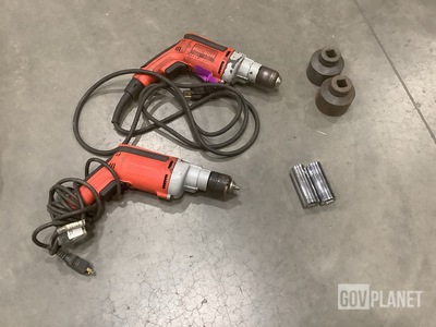 (2) Electric Drills, (48) Socket Wrench Sockets & Assorted Items