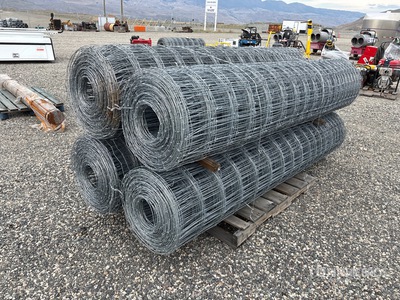 Quantity of (4) x 8 ft Galvanized Rolls of Deer Fencing (Unused)