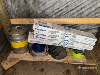 Air Hose, Florescent Fixtures, Steel Cable & Keg