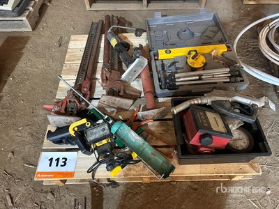 High Lift Jack, Laser Level, Work Light & Gas Pump
