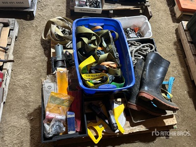 Quantity of Ratchet Strap, Rope, Welding Rods & Tape Measure.