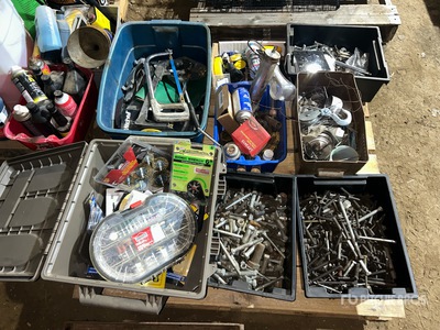 Quantity of Bolts, Nuts, Metal Saw & Rotary Tool Accessories