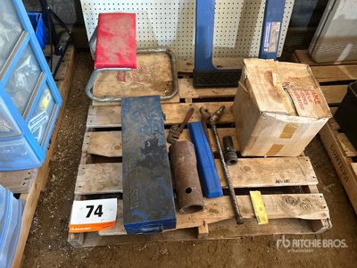 Sockets, Wrench & Pipe Wrench, Movers Dolly, Jeepers Lo-Boy Chair, Oil Filters