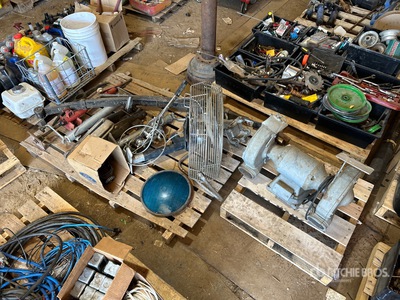 Baldor Bench Grinder, Fan, Jacks, Come Along, Light Cover, Spring Suspension