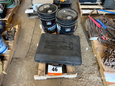 Headlamp Aiming Service Center, Hydraulic Oils (1) Full (1) Half Empty