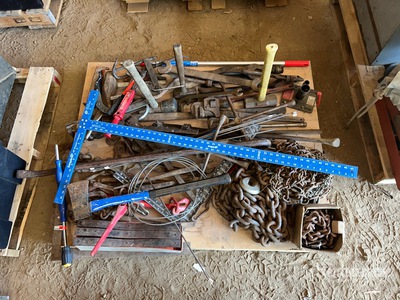 Chains, Hammers, Axe, Wrenches, T-Square, Pipe Wrench